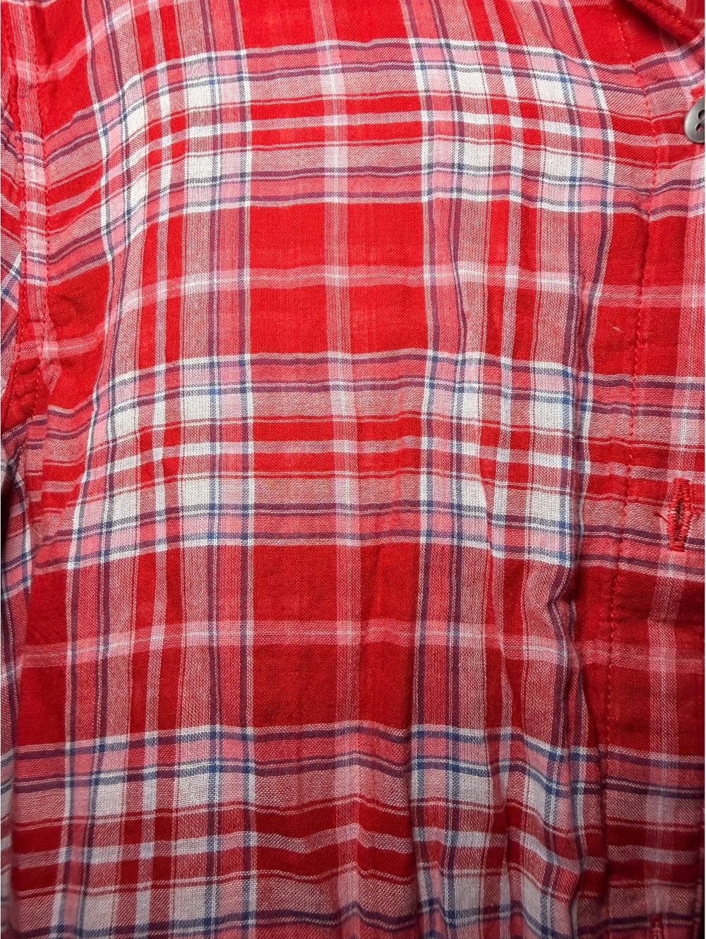 Chaps Women's XL Red Plaid Button-Up Shirt - Picture 3 of 3